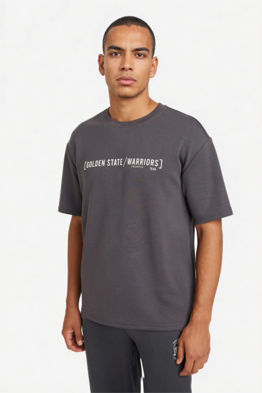 MAN Anthracite NBA Golden State Warriors Relax Fit T-Shirt