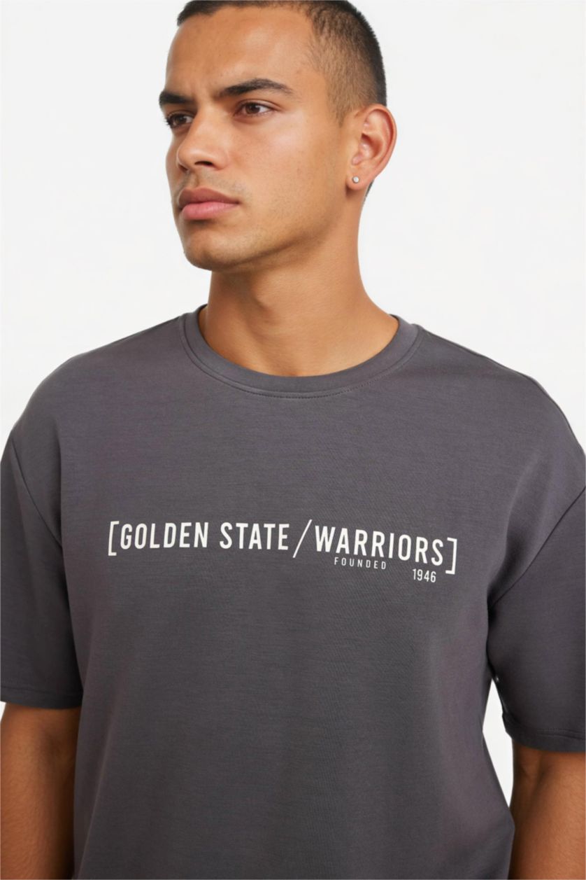MAN Anthracite NBA Golden State Warriors Relax Fit T-Shirt