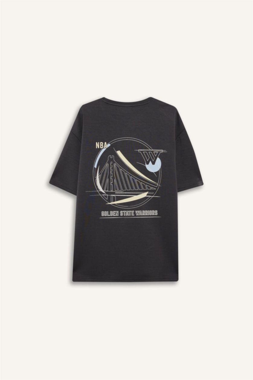 MAN Anthracite NBA Golden State Warriors Relax Fit T-Shirt