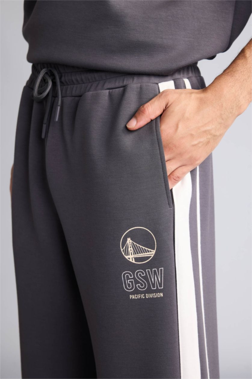 MAN Anthracite NBA Golden State Warriors Standard Fit Modal Joggers