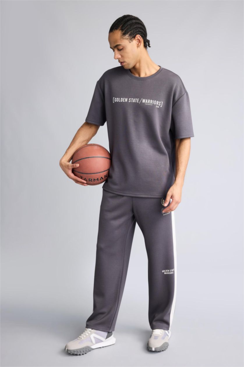 Мужчины Антрацит Джоггеры из модала NBA Golden State Warriors Standart Fit