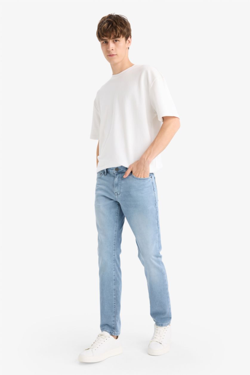 رجالي LIGHT BLUE GREY بنطلون جينز بيدرو سليم فيت