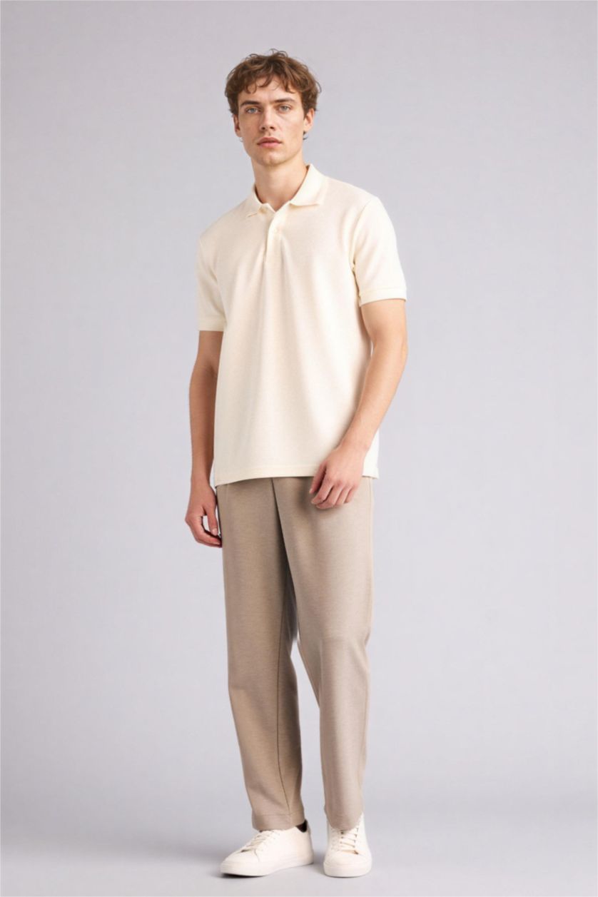 رجال بيج فاتح تيشيرت بولو نص ردن