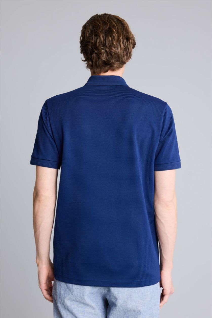 رجال نيلي غامق Man Short Sleeve Polo T-Shirt