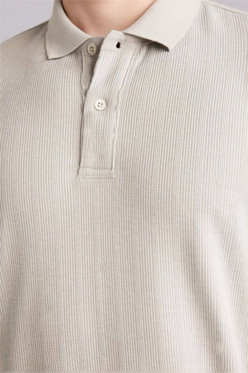 رجال رمادي تيشيرت بولو نص ردن