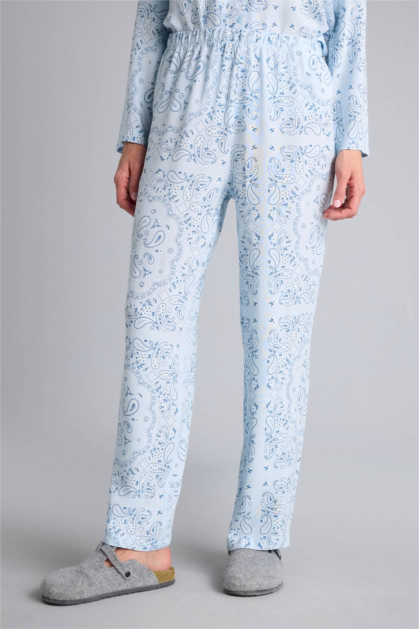 Әйелдерге Ашық Көк Regular Fit ұзын жеңді 2 дана жинақ