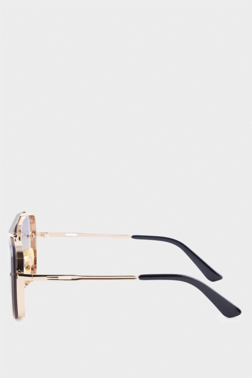 Kadın Mavi DCEY x DeFacto Kadın Metal Çerçeveli Oval Cam Güneş Gözlüğü