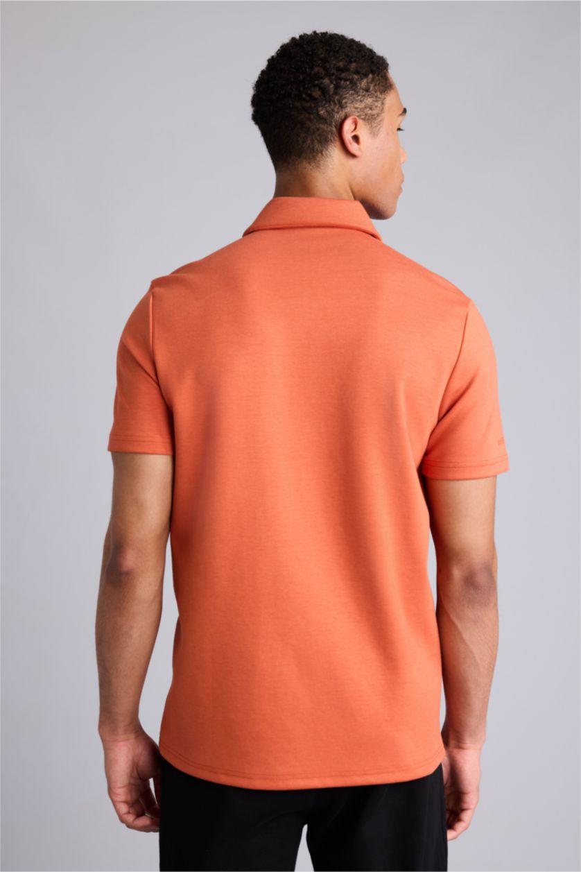 Erkek Turuncu Standart Modal Polo Tişört