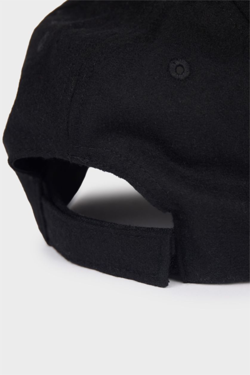 Kadın Siyah Kadın Pamuklu Bucket Şapka