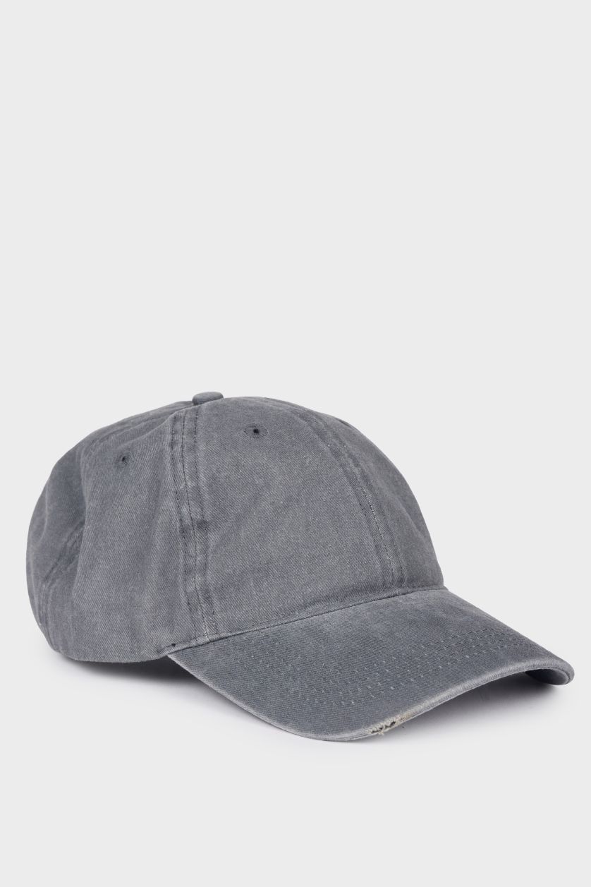 Kadın Gri Kadın Pamuklu Bucket Şapka