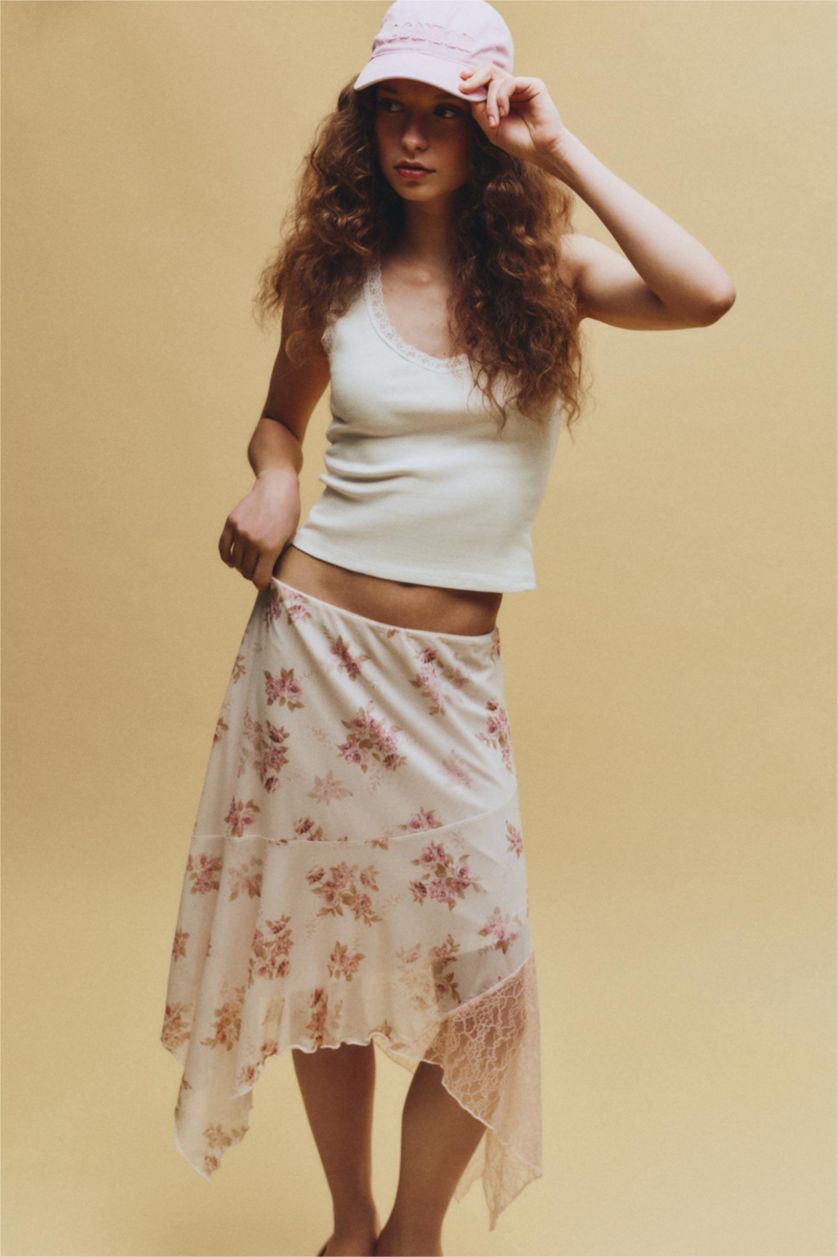 Kadın Açık Pembe Kadın Pamuklu Bucket Şapka