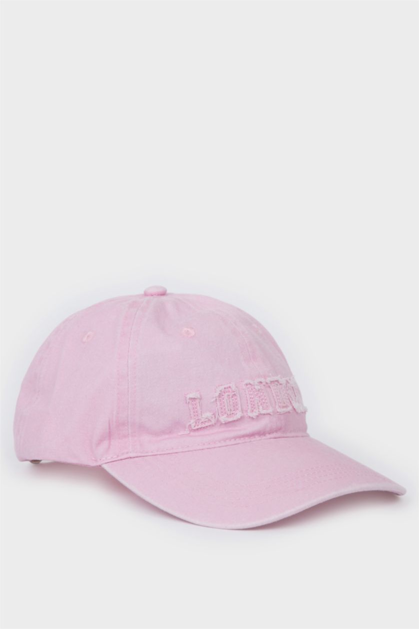 Kadın Açık Pembe Kadın Pamuklu Bucket Şapka