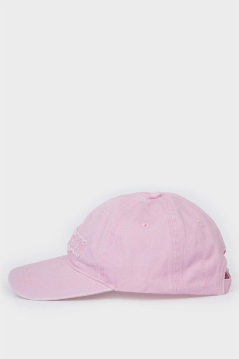 Kadın Açık Pembe Kadın Pamuklu Bucket Şapka