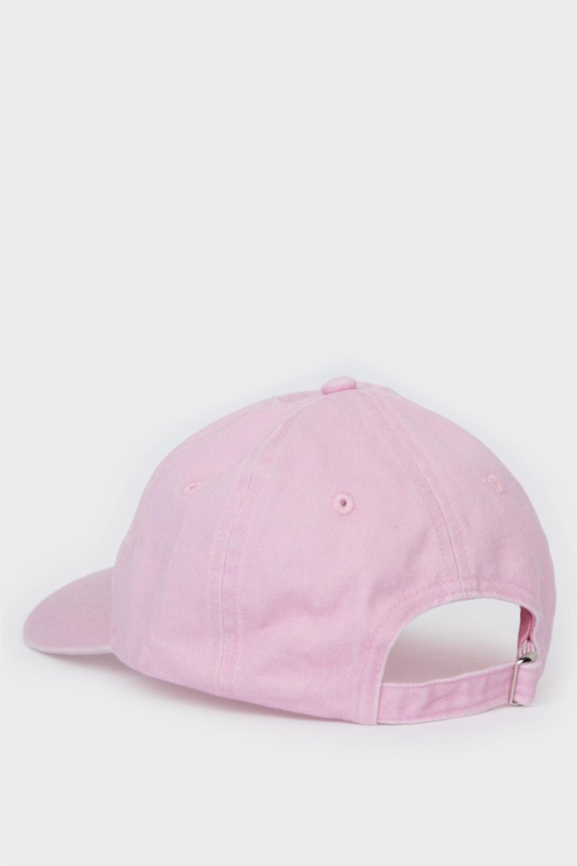 Kadın Açık Pembe Kadın Pamuklu Bucket Şapka