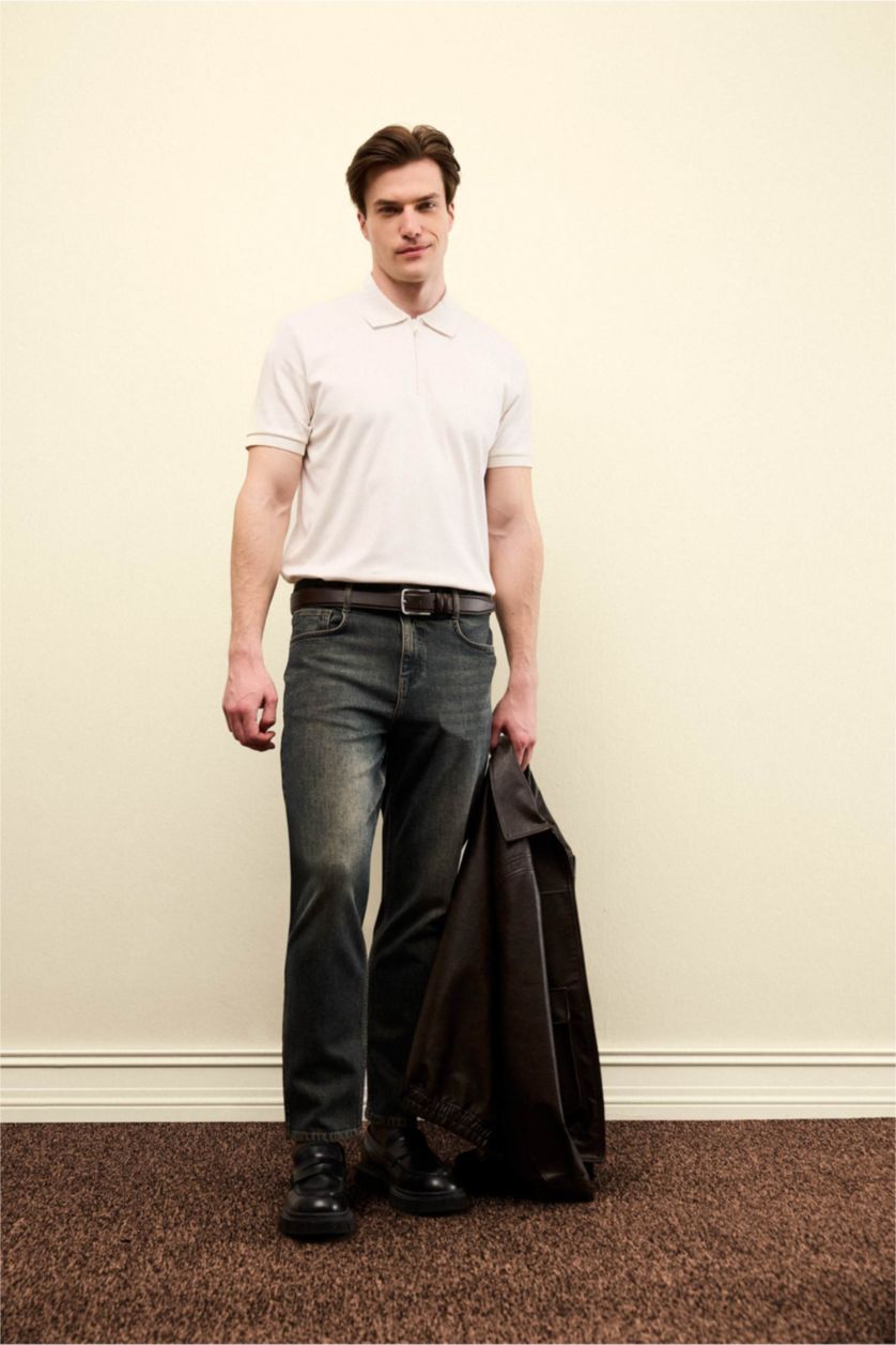 MAN Ecru Regular Fit Polo T-Shirt