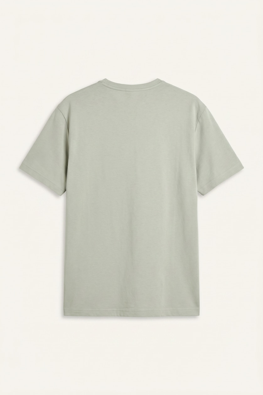 Men Light Khaki Crew Neck Short Sleeve Short Sleeve T-Shirt