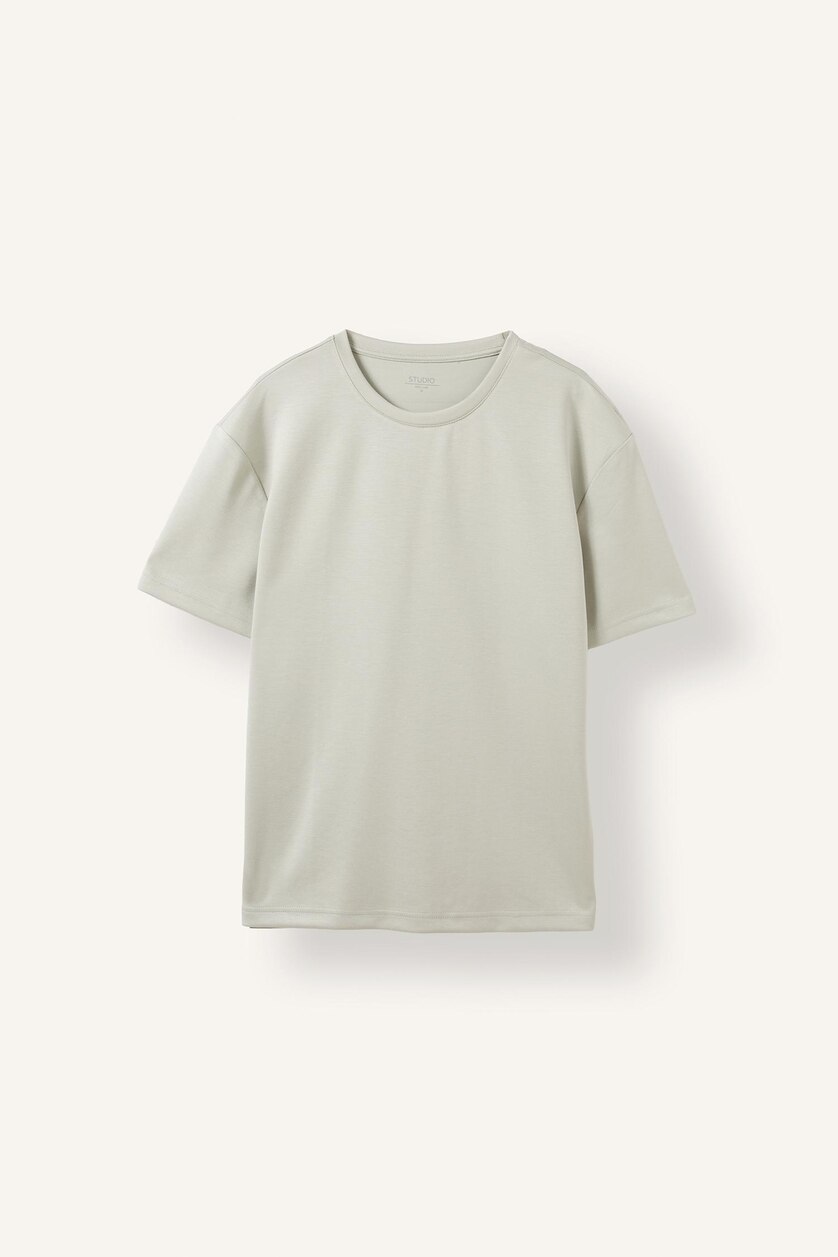MAN Light Khaki Crew Neck Short Sleeve Short Sleeve T-Shirt