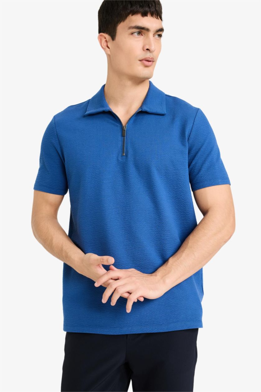 MAN Indigo تيشيرت بولو نص كم قصة عادية وسوسته