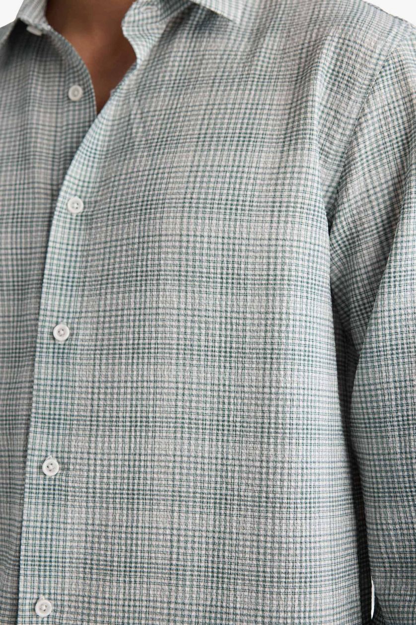 MAN Green Regular Fit Long Sleeves Shirt