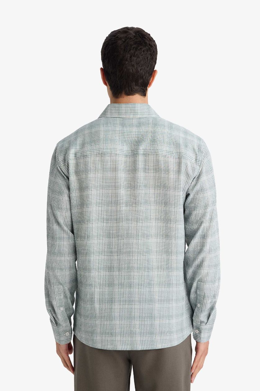 MAN Green Regular Fit Long Sleeves Shirt