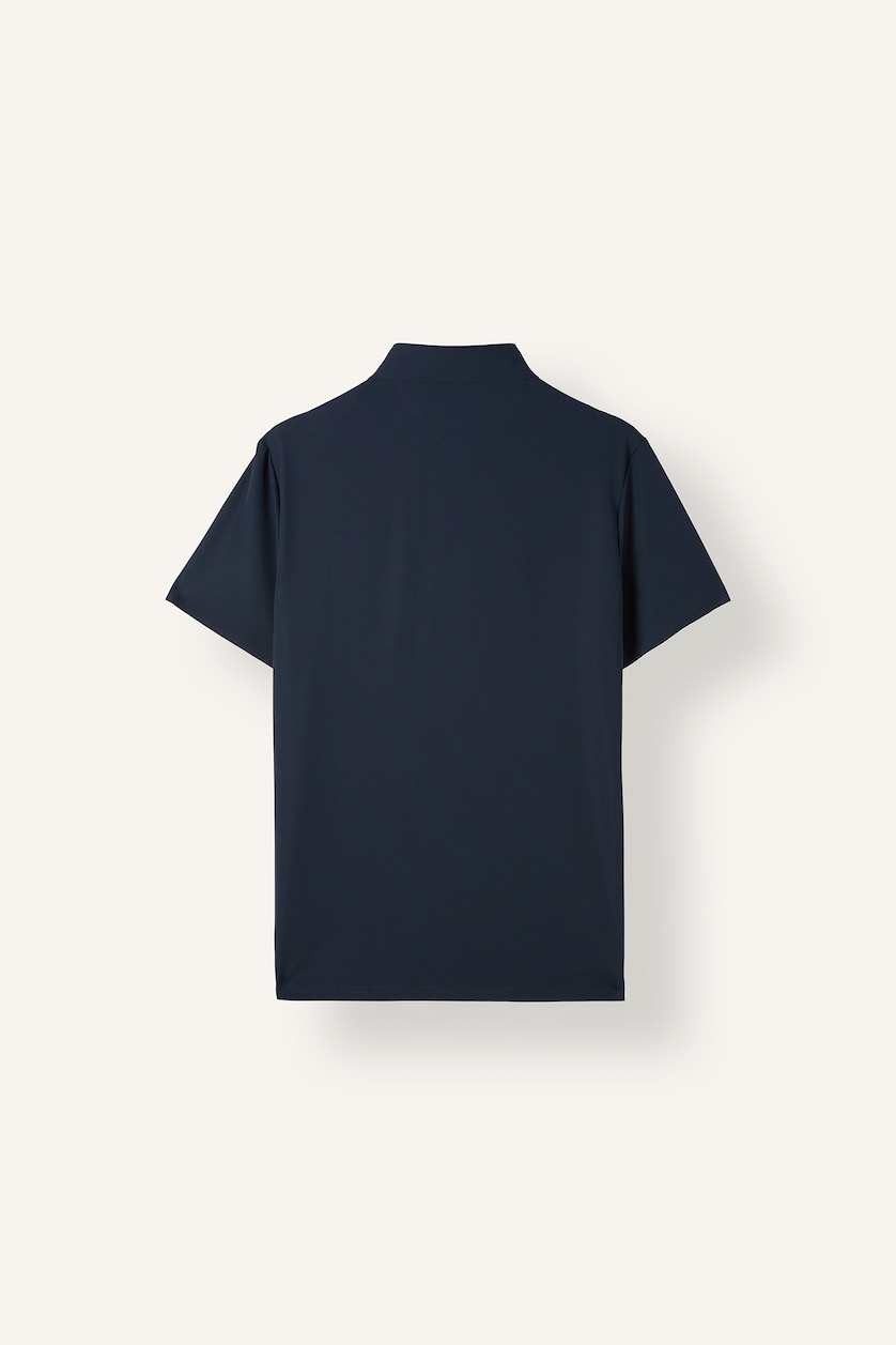 Men NAVY Polo Collar Short Sleeve Polo T-Shirt
