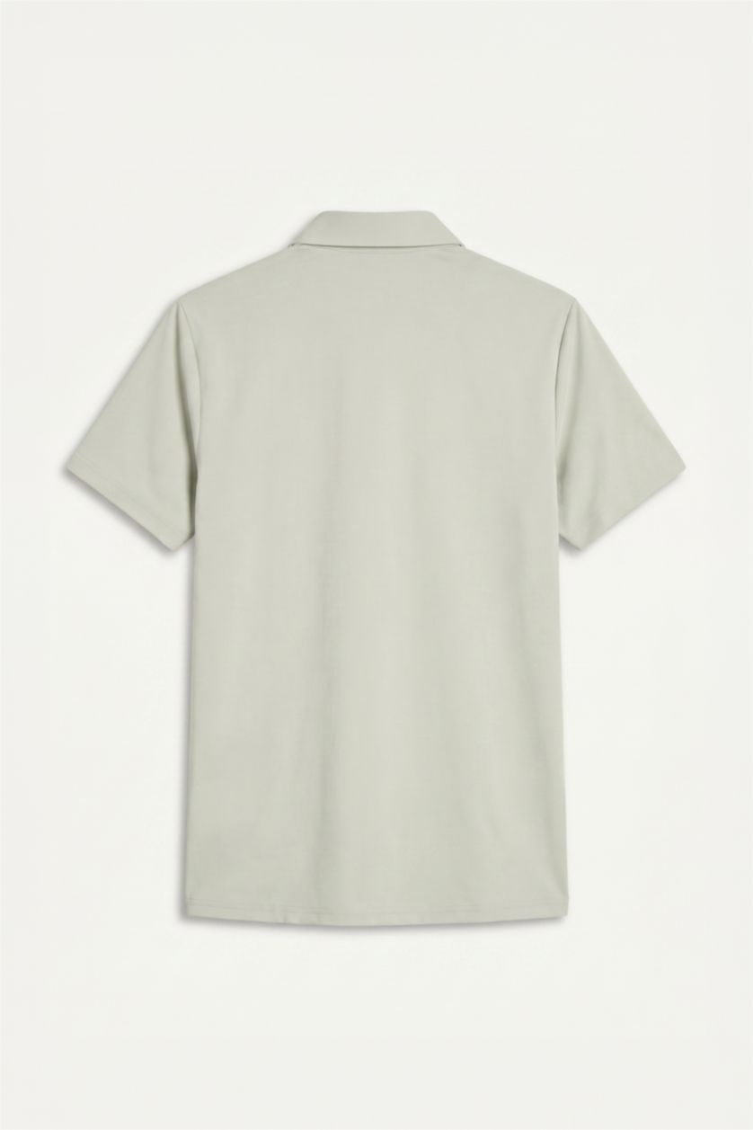 Men Grey Slim Fit Short Sleeve Polo T-Shirt