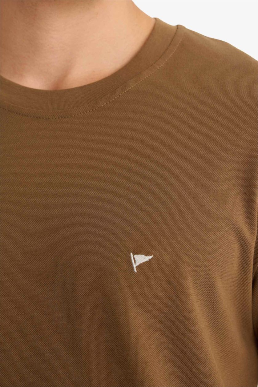 رجال كاكي تيشيرت نص ردن بيكيه