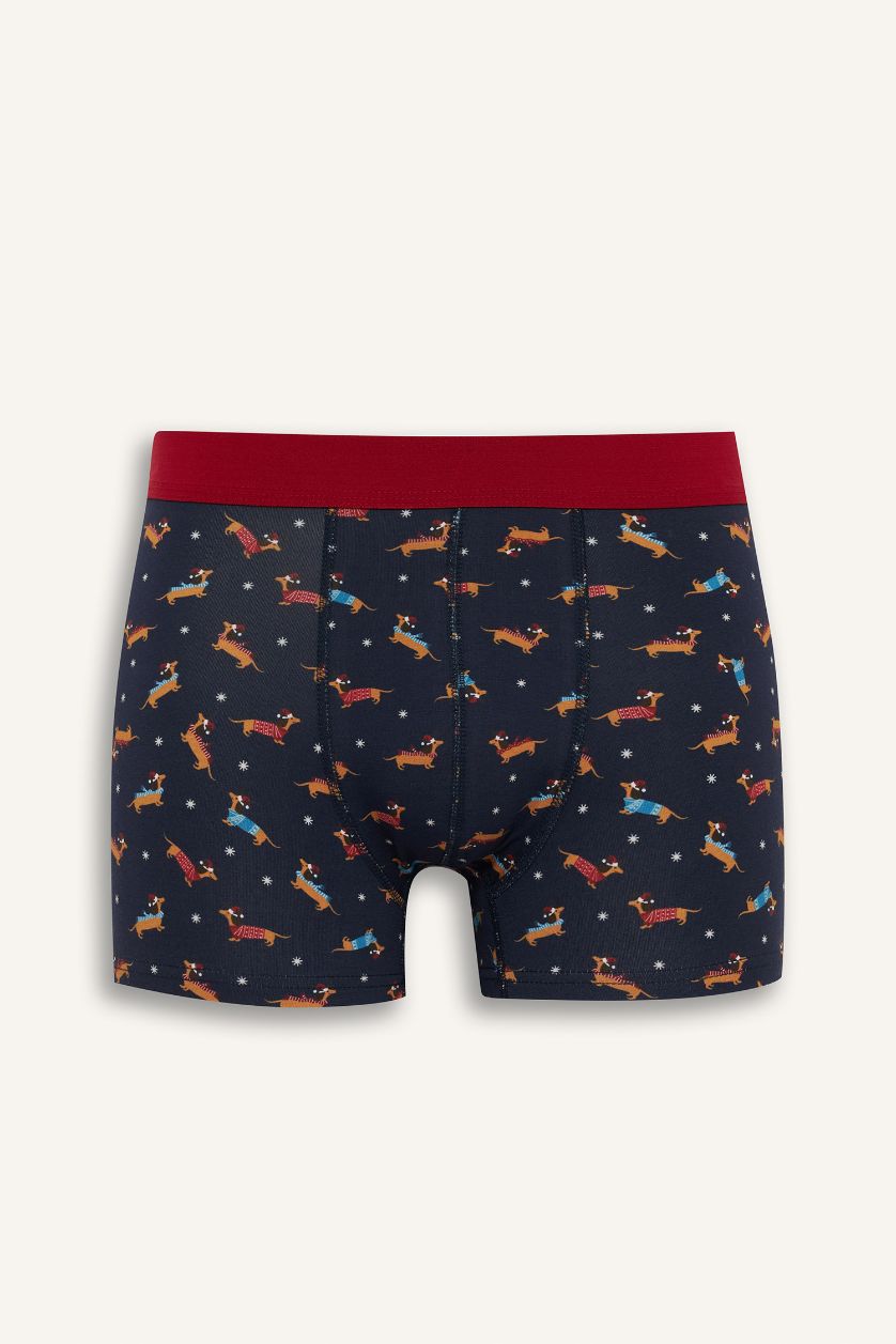 Man NAVY Christmas Themed Regular Fit Boxer