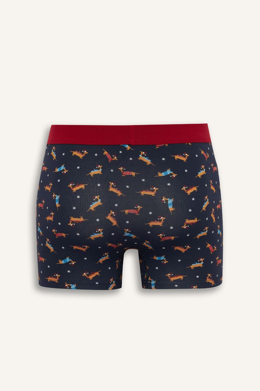 Man NAVY Christmas Themed Regular Fit Boxer