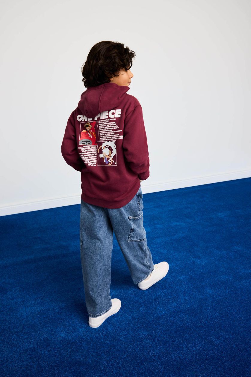 Boys & Teens Bordeaux Boy One Piece Hooded Soft Lining Sweatshirt