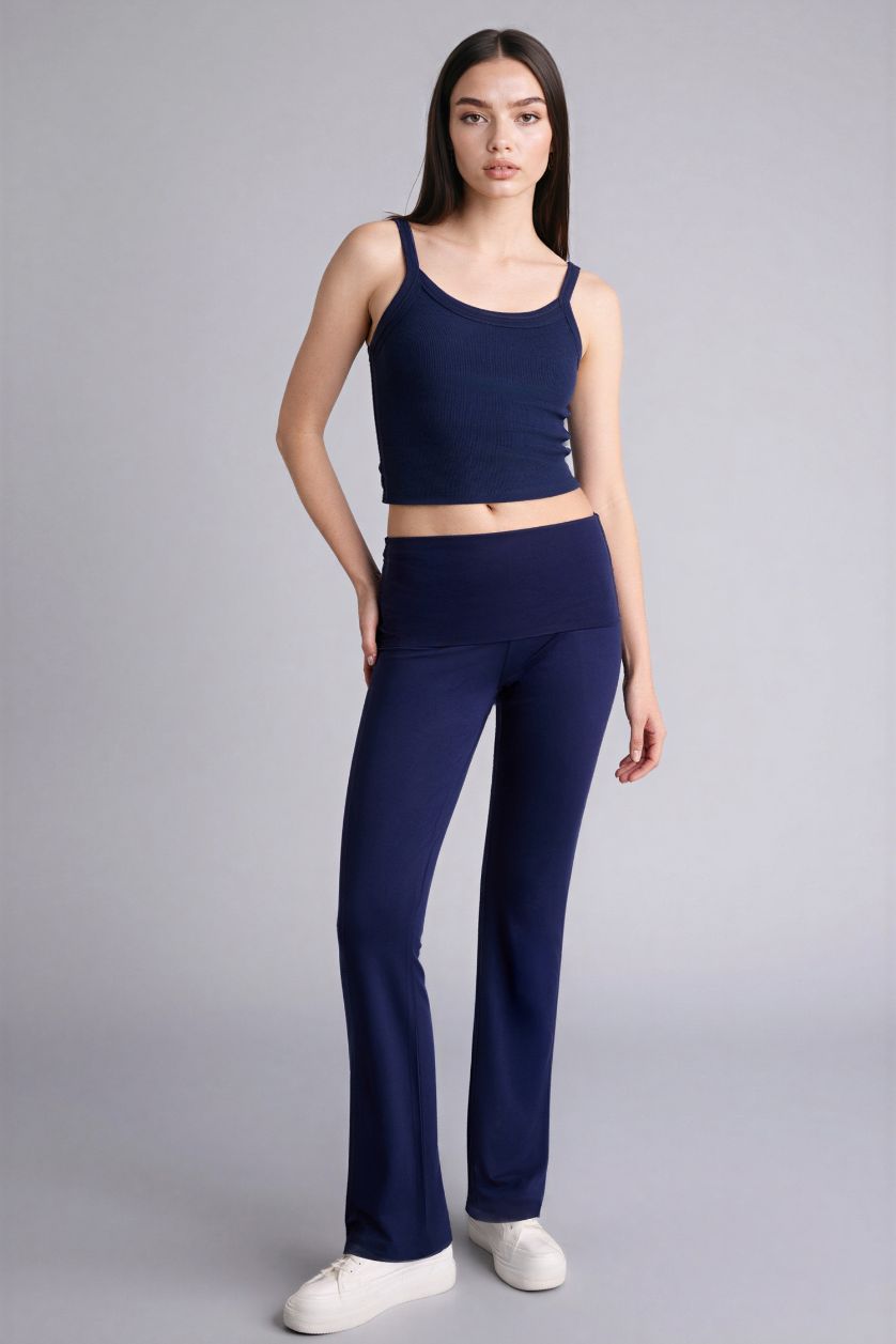 Woman NAVY Flare Fall in Love