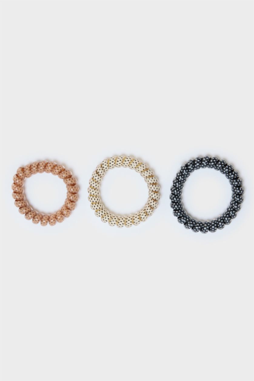 Kadın Karma Kadın 3'lü Spiral Lastik Toka