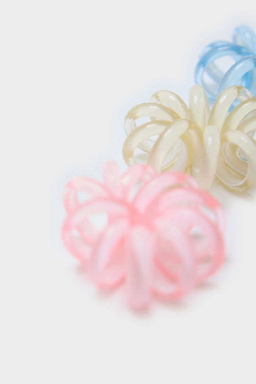 Kadın Karma Kadın 3'lü Spiral Lastik Toka