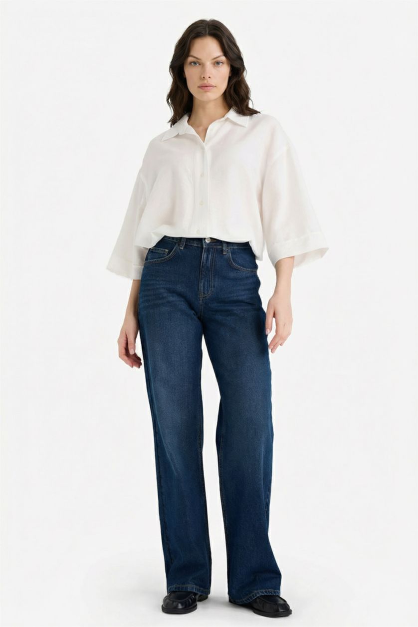 Женщины Бежевый Рубашка с коротким рукавом оверсайз крэш для женщин