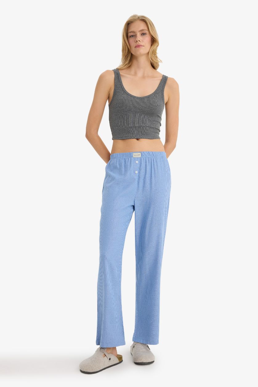 Woman Anthracite Melange Fall in Love Ribbed Tank Top