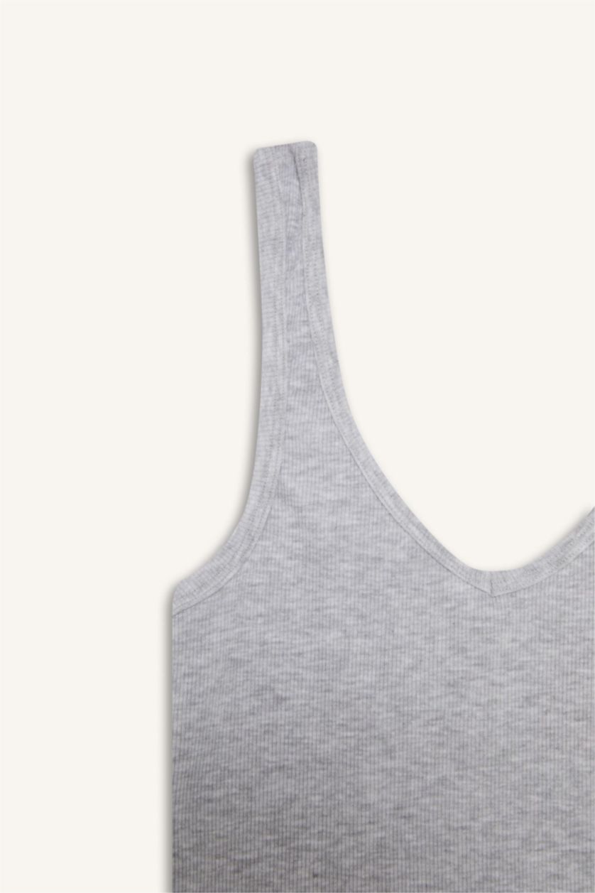 نساء ميلانج رمادي فانيلة كروب مضلع من Fall in Love