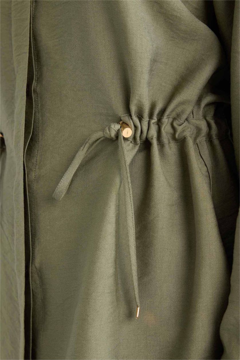 Женщины Хаки Рубашка с длинным рукавом стандартного кроя для женщин