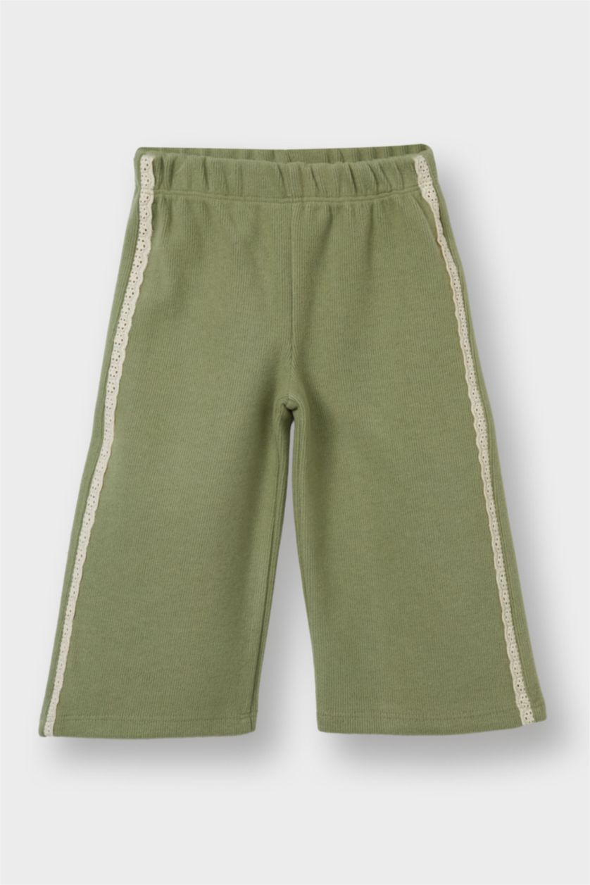 Kız Bebek Haki Kız Bebek 2'li Takım Sweatshirt Eşofman Altı