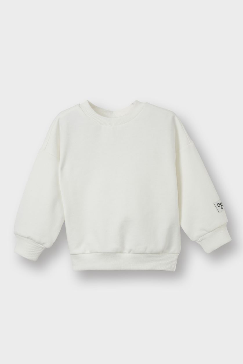 طفل صغير كحلي طقم بيبي اولادي سويت شيرت وسالوبيت - قطعتين