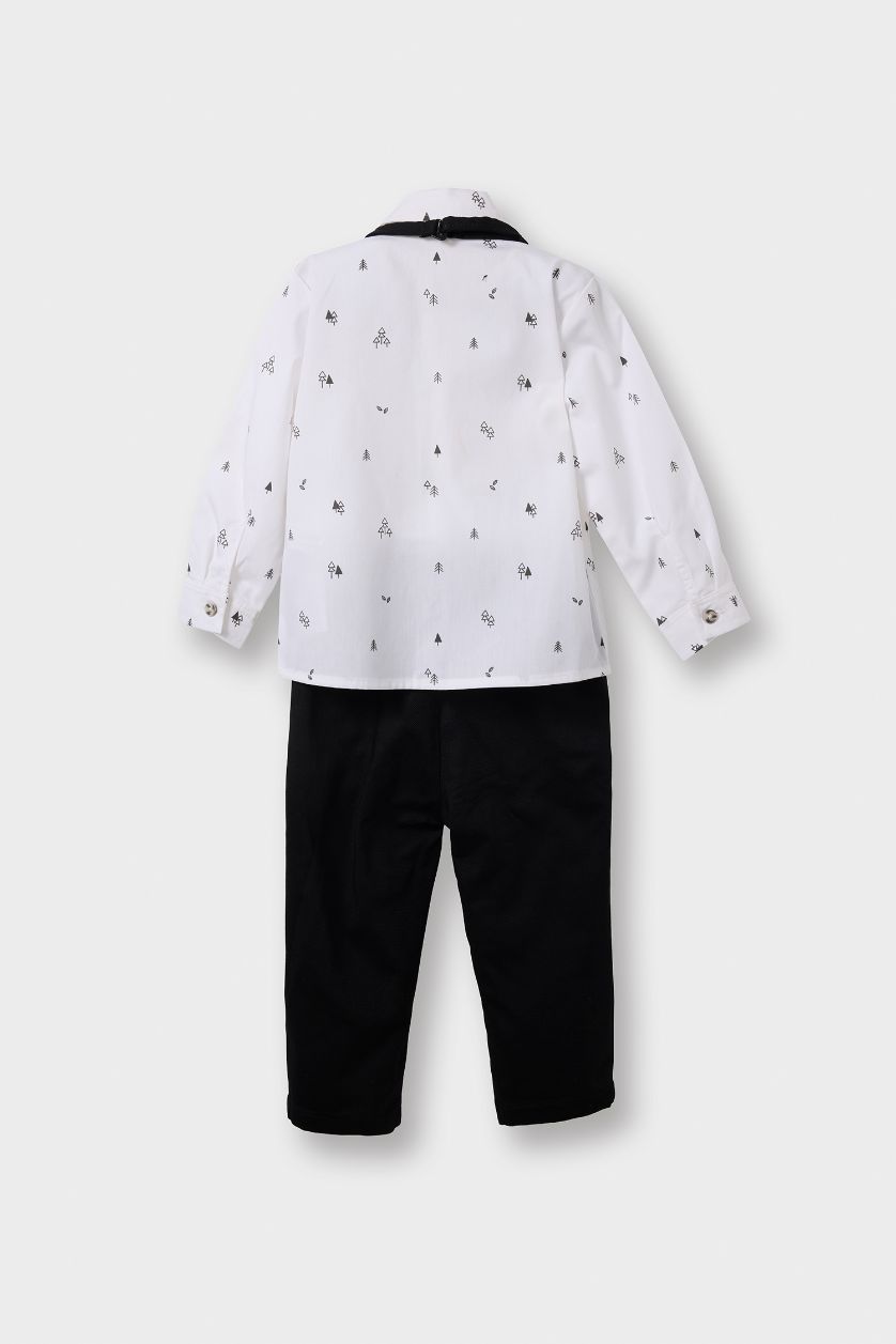 طفل صغير بيج فاتح سيت بيبي ولادي بطبعة كريسماس - قطعتين