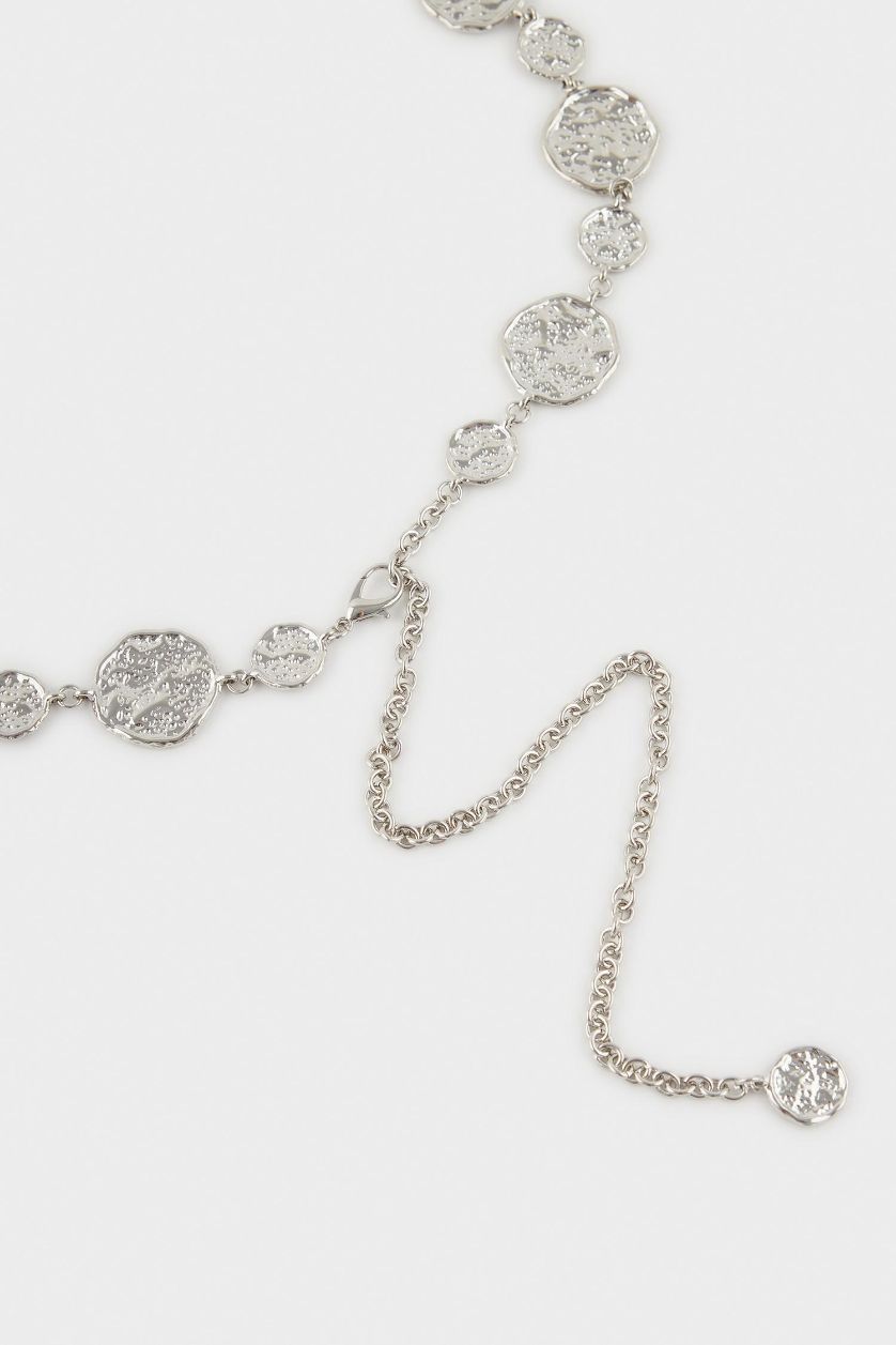 Kadın Gümüş Kadın Silver Metal Zincir Kemer