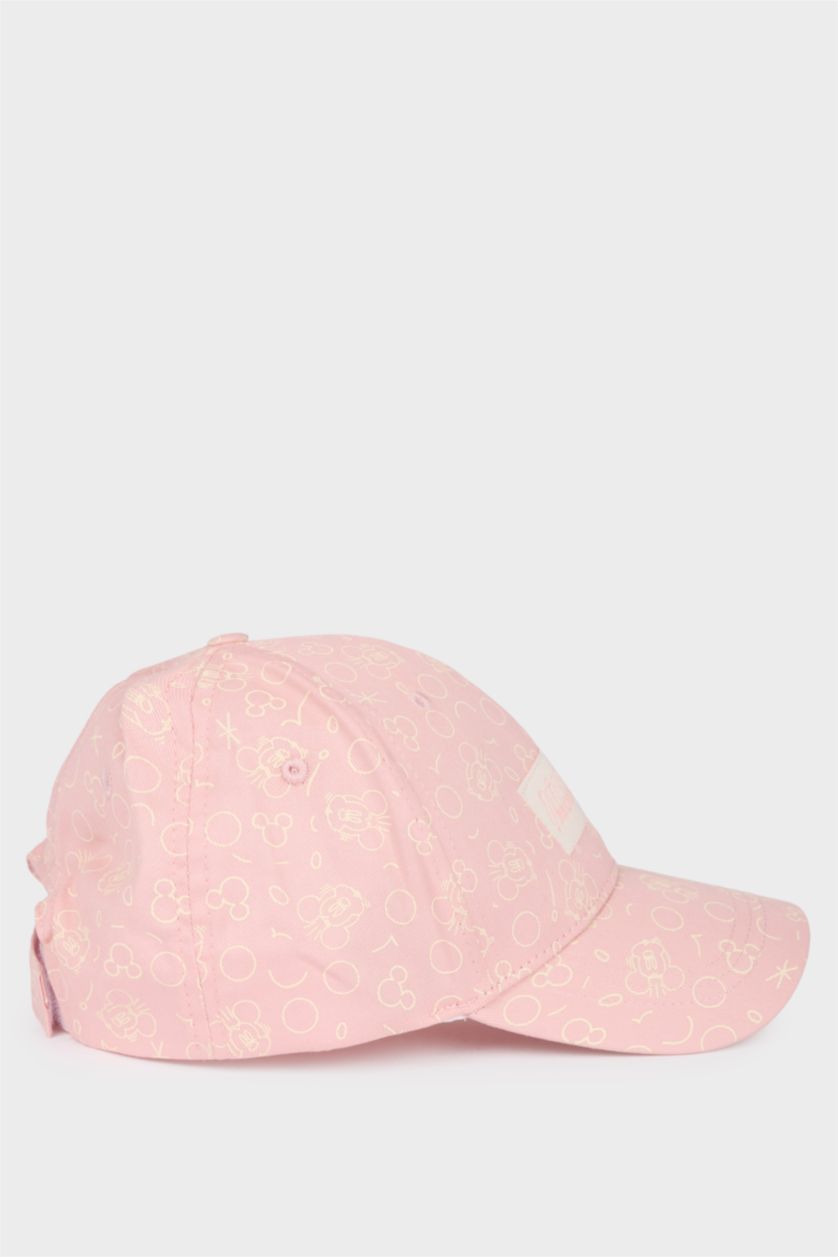 Girls & Teens Pink Girl Denim Printed Mickey & Minnie Licensed Hat