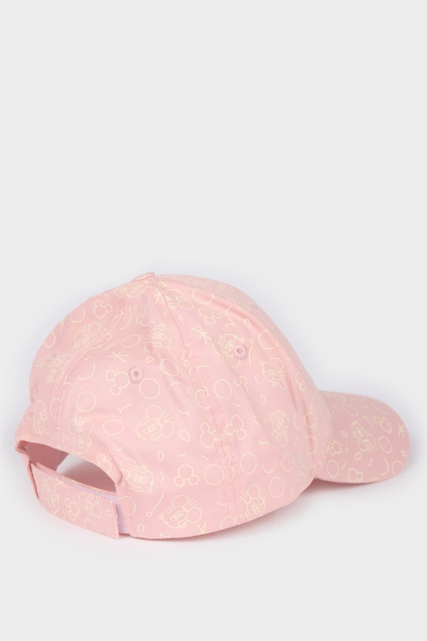 Girls & Teens Pink Girl Denim Printed Mickey & Minnie Licensed Hat