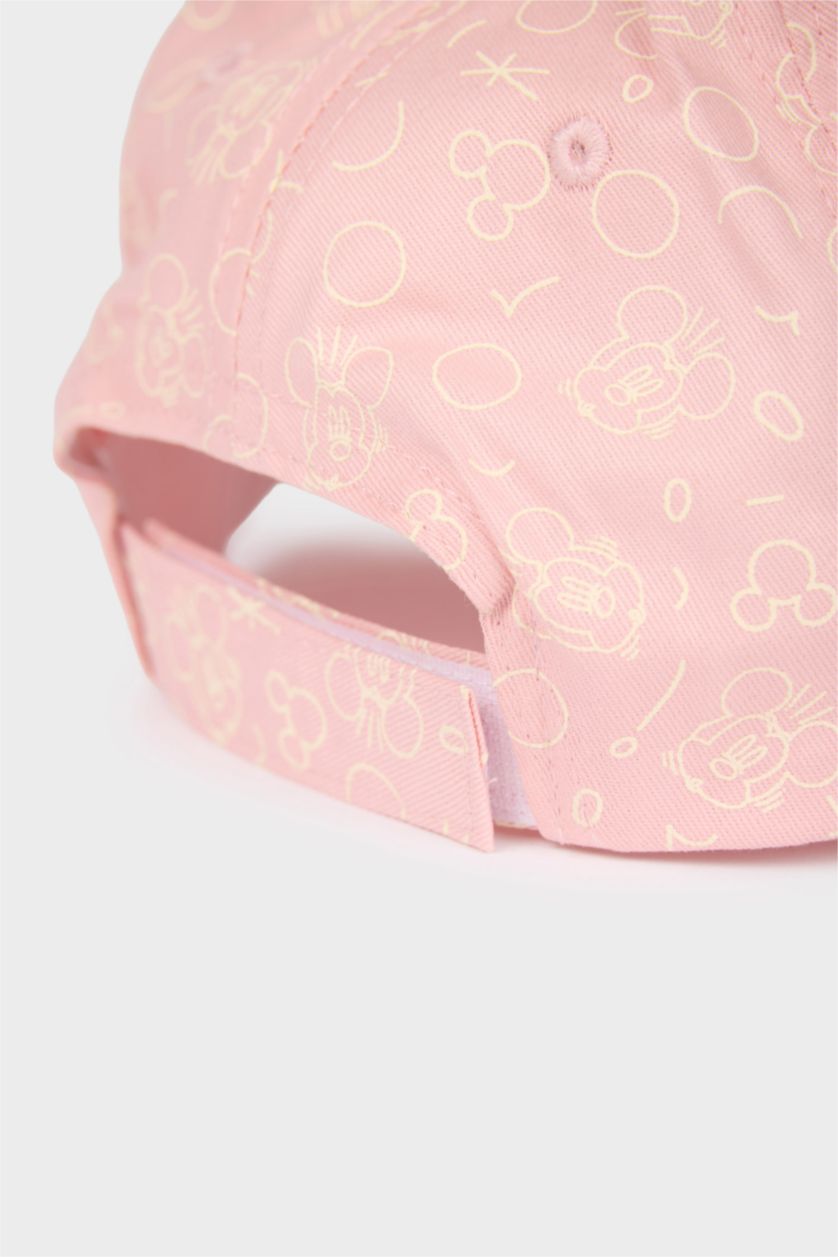 Girls & Teens Pink Girl Denim Printed Mickey & Minnie Licensed Hat
