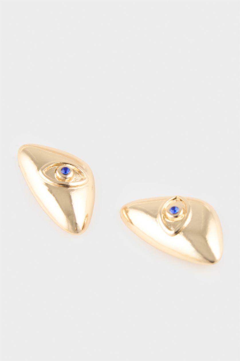 Kadın Altın Kadın Nazar Temalı Gold Küpe