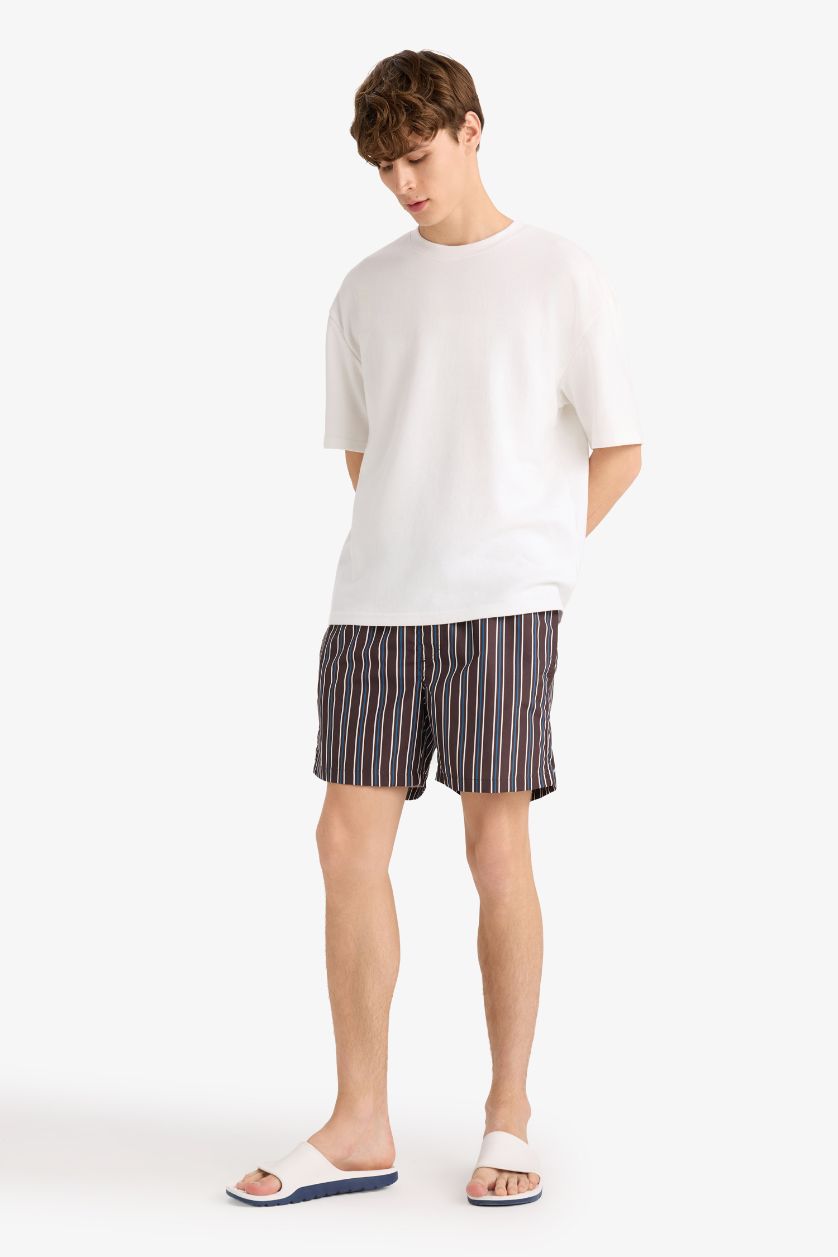 MAN Brown Mesh Lined Micro Swim Shorts