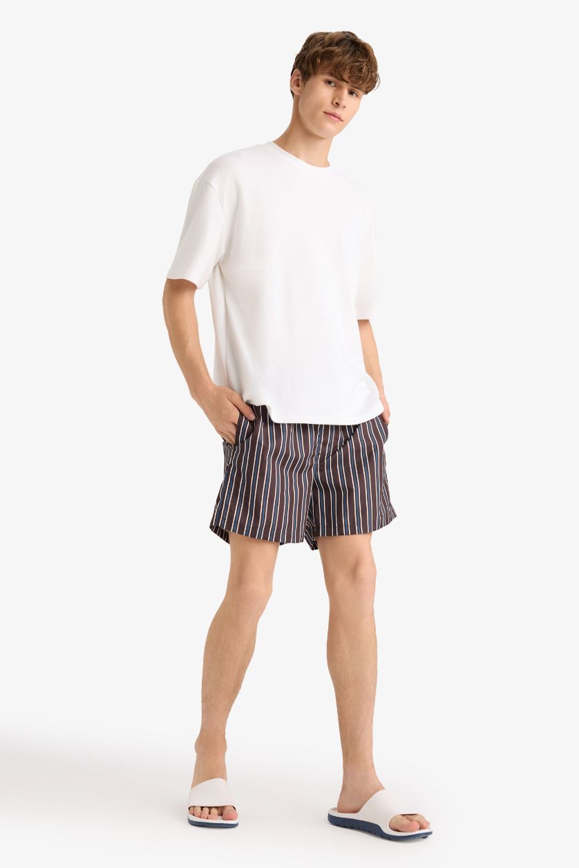 MAN Brown Mesh Lined Micro Swim Shorts