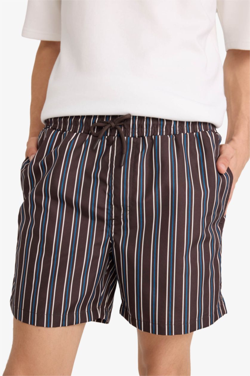 MAN Brown Mesh Lined Micro Swim Shorts