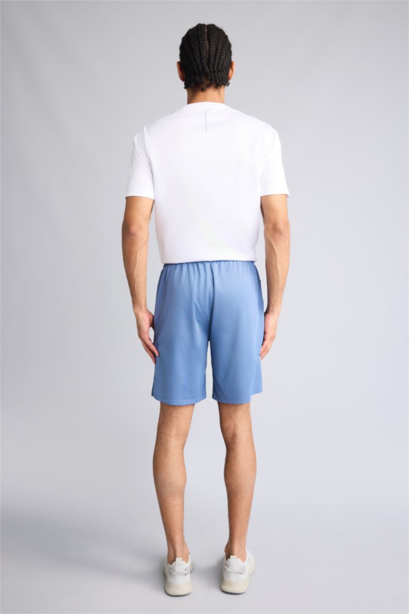 Мужчины Темно-голубой Спортивные шорты Slim Fit