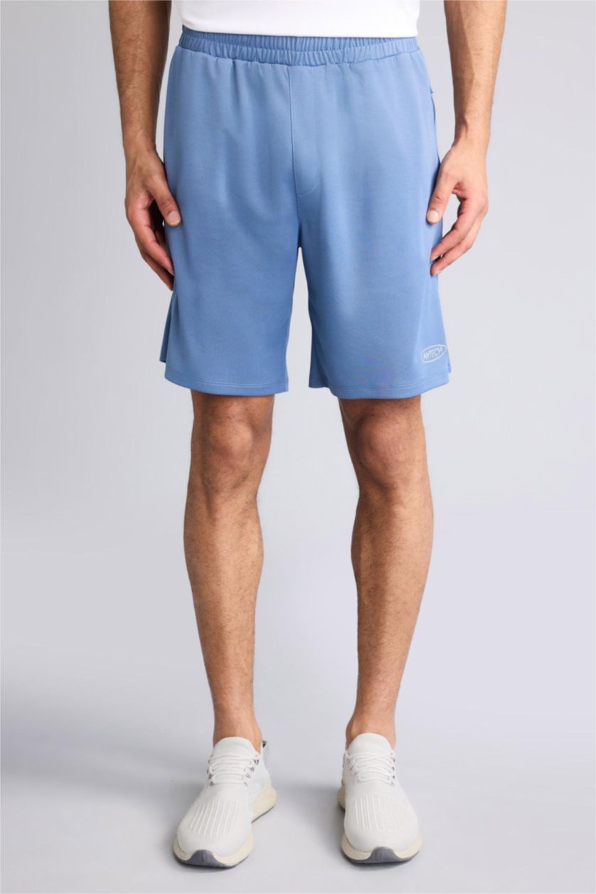 MAN Dark Blue Slim Fit Sports Shorts